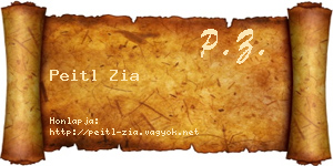 Peitl Zia névjegykártya